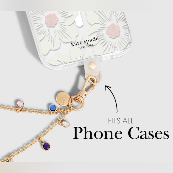 kate spade Phone Charm Bracelet in High Shine. Fits All Phones. - Picture 2 of 10